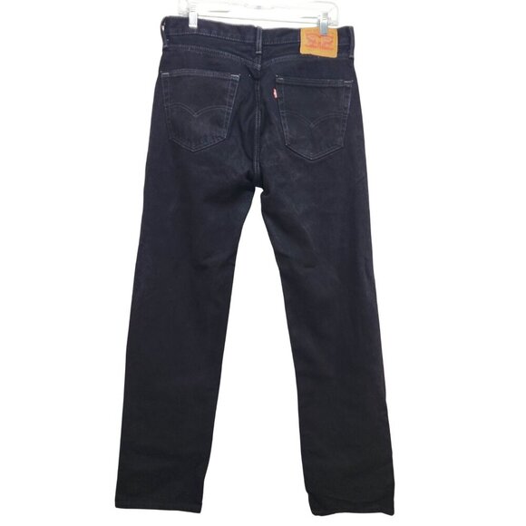 Levis 505 Mens Straight Leg Jeans W34 L34 Black Denim - Picture 2 of 11